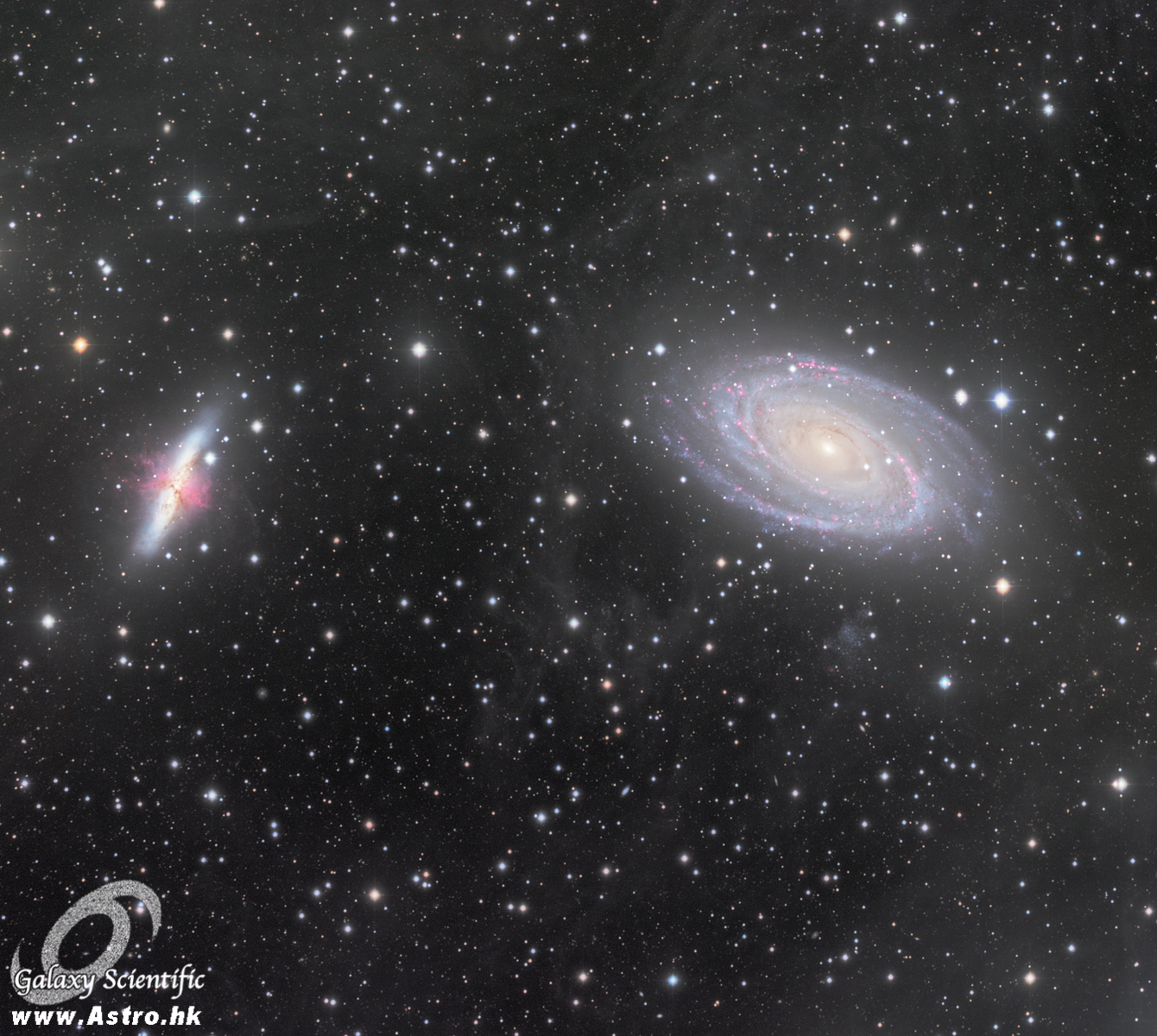 m81 galaxy group & integrated flux nebula